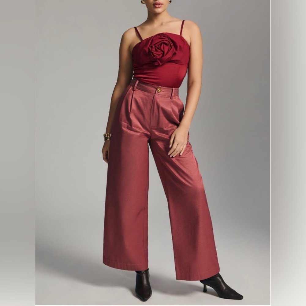 Anthropologie Let Me Be 3-D Rose Top - Picture 2 of 14
